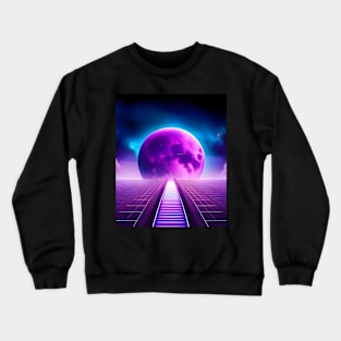 purple moon Crewneck Sweatshirt